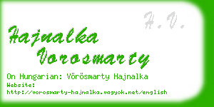 hajnalka vorosmarty business card